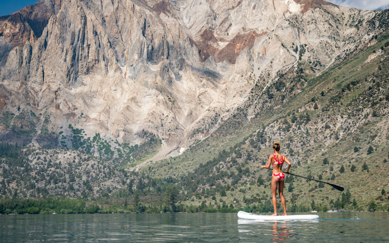 Paddling Boarding On Lake